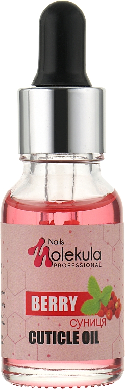 Oliwka do skórek Truskawka - Nails Molekula Professional Cuticle Oil — Zdjęcie N1