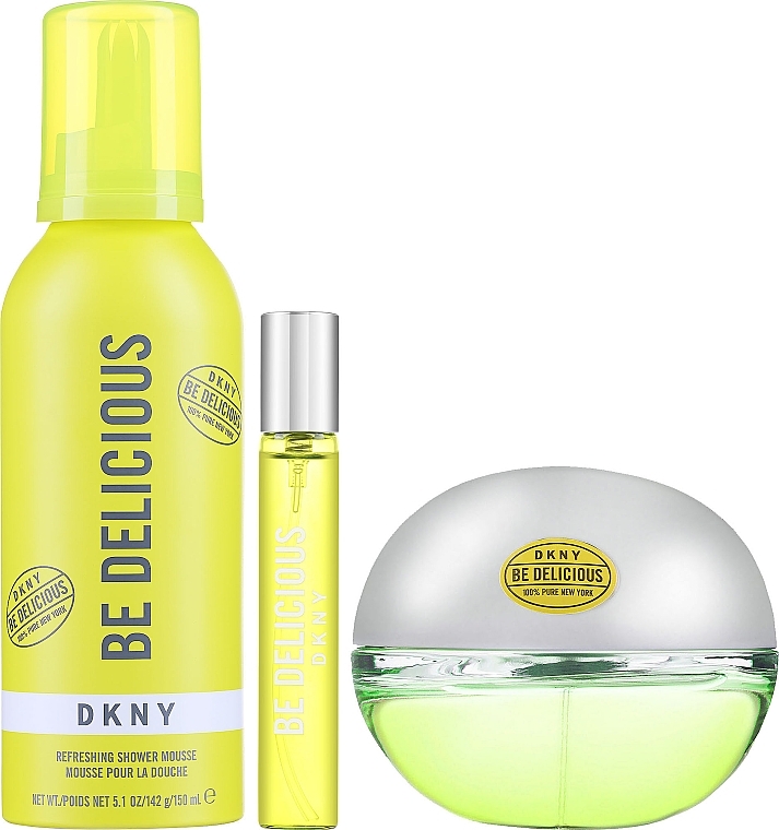 DKNY Be Delicious - Zestaw (edp/100ml + edp/15ml + sh/mousse/150ml) — Zdjęcie N1