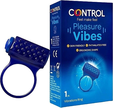 Pierścień wibracyjny dla par - Control Pleasure Vibes Vibrating Ring — Zdjęcie N1