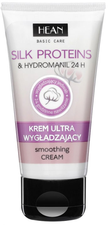 Ultrawygładzający krem do twarzy - Hean Basic Care Smoothing Cream Silk Proteins & Hydromanil 24H — фото N1