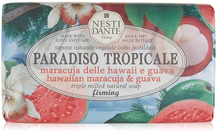 Naturalne mydło ujędrniające w kostce Marakuja i guawa - Nesti Dante Paradiso Tropicale Firming