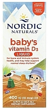 Witamina D3 w płynie dla dzieci, 400 UI - Nordic Naturals Baby's Vitamin D3 Liquid 400 IU  — Zdjęcie N2