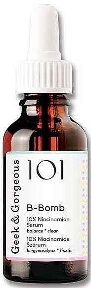 Normalizujące serum z 10% niacynamidem - Geek & Gorgeous B-Bomb 10% Niacinamide Serum
