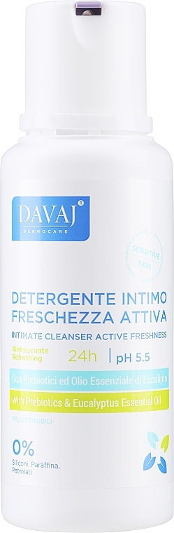 Żel do higieny intymnej z prebiotykami - Davaj Intimate Cleanser Active Freshness pH 5,5 — Zdjęcie N1
