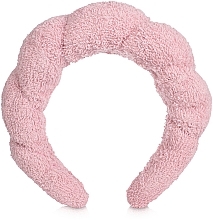 Opaska do rutynowych zabiegów kosmetycznych, różowa Easy Spa - MAKEUP Spa Headband Face Washing Pink — Zdjęcie N6