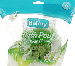 Kup Gąbka z kawałkami mydła i ekstraktem z oliwek - Balmy Naturel Bath Pouf With Soap Pieces