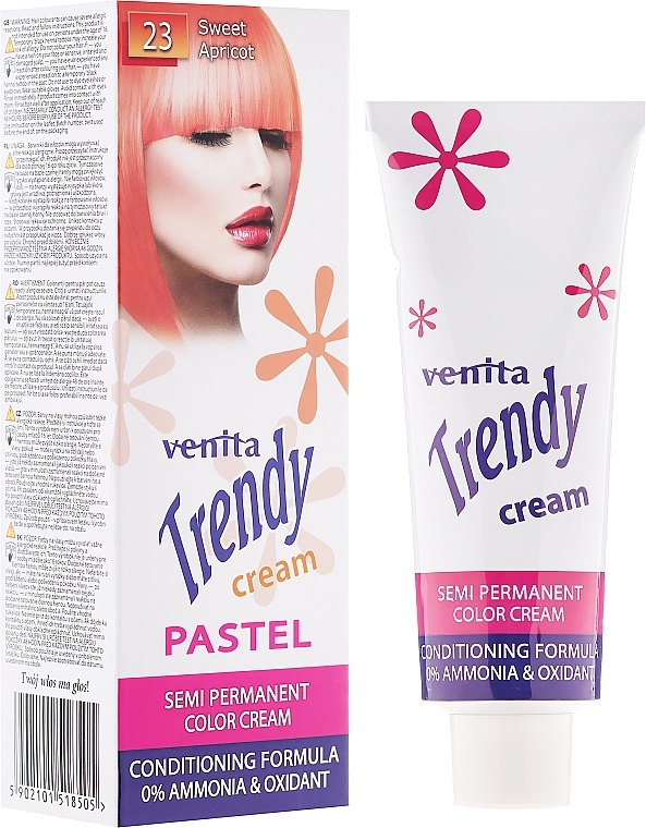 PRZECENA! Semi-permanentny krem koloryzujący do włosów - Venita Trendy Color Cream * — Zdjęcie N1