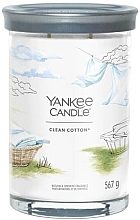 Kup Świeca zapachowa w szkle Clean Cotton, 2 supełki - Yankee Candle Singnature