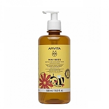Kup Płyn do mycia ciała i włosów z nagietkiem i miodem, z dozownikiem - Apivita Mini Bees Gentle Kids Hair & Body Wash