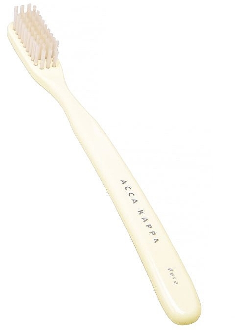 Szczoteczka do zębów twarda, mleczna - Acca Kappa Vintage Tooth Brush Nylon Hard Ivory White Color — Zdjęcie N1