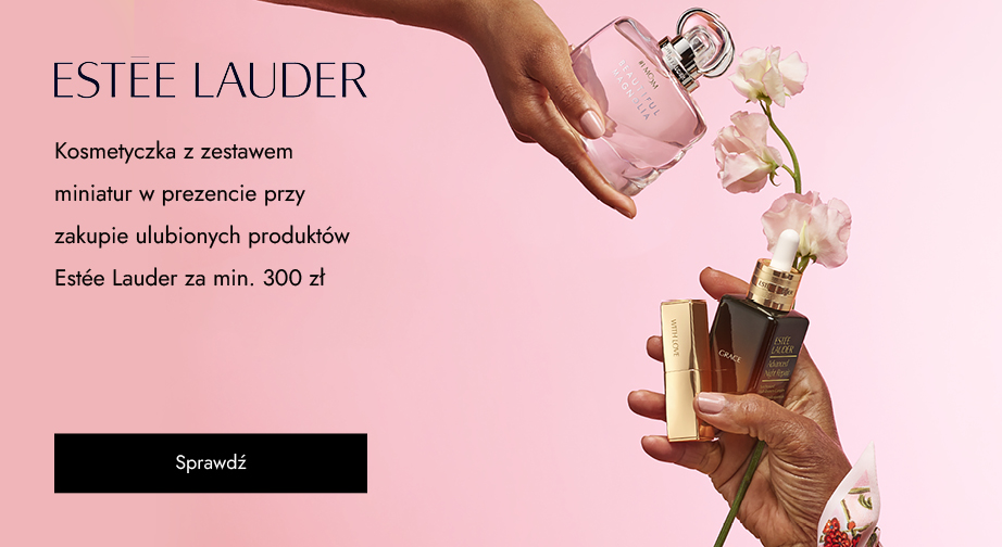 Kosmetyczka z zestawem miniatur w prezencie przy zakupie ulubionych produktów Estée Lauder za min. 300 zł.