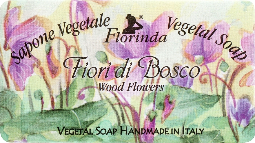 Naturalne mydło w kostce Leśne kwiaty - Florinda Sapone Vegetale Wood Flowers Vegetal Soap Handmade — Zdjęcie N1