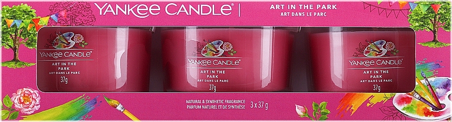 Zestaw - Yankee Candle Singnature Art in the Park (3xcandle/37g) — Zdjęcie N1