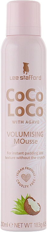 Mus z agawą zwiększający objętość włosów - Lee Stafford Coco Loco With Agave Coconut Mousse