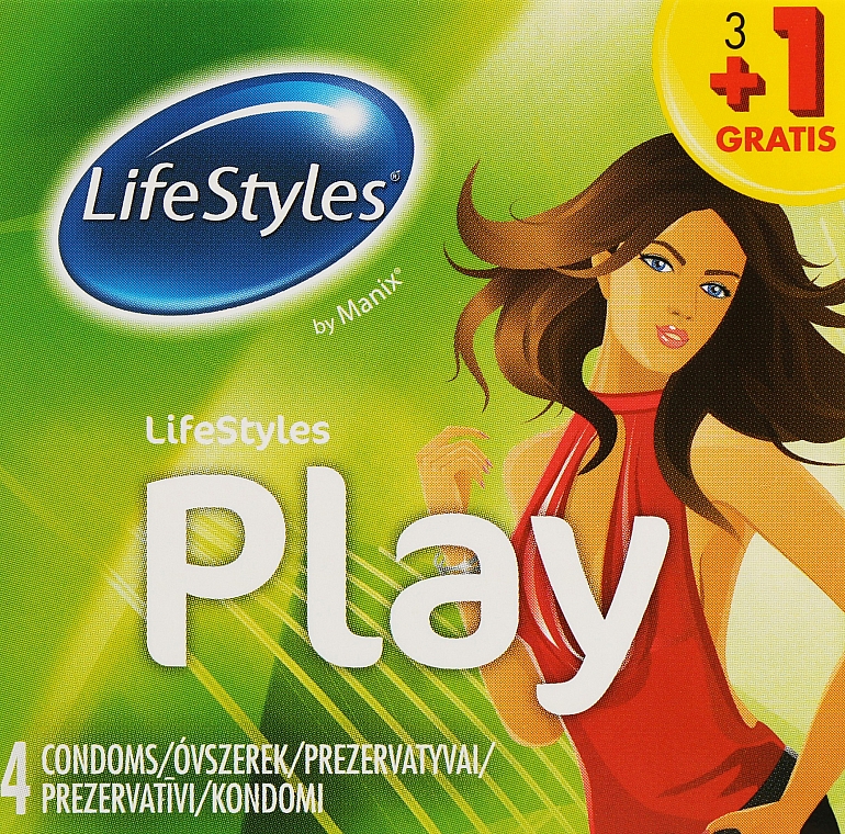 Prezerwatywy, 3+1 szt - LifeStyles Play — Zdjęcie N1