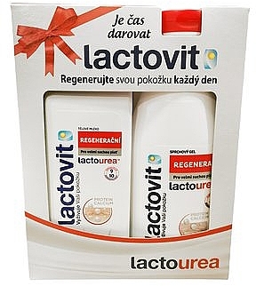 Zestaw do pielęgnacji ciała - Lactovit Lactourea (sh/gel/500ml + b/milk/400ml) — Zdjęcie N1