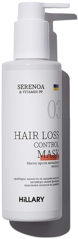 Zestaw przeciw wypadaniu włosów - Hillary Serenoa Vitamin PP Hair Loss Control (cond/250ml + shamp/250ml + h/mask/200m) — Zdjęcie N6