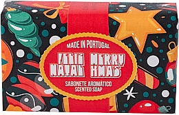 Naturalne mydło o zapachu pomarańczy i cynamonu - Essencias De Portugal Feliz Natal Merry Christmas — Zdjęcie N1