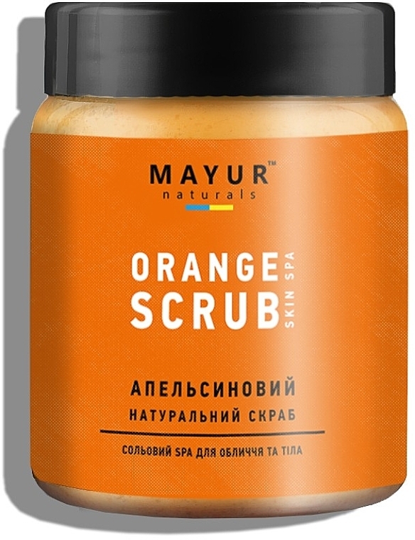 Naturalny peeling solny do twarzy i ciała Pomarańcza i werbena - Mayur