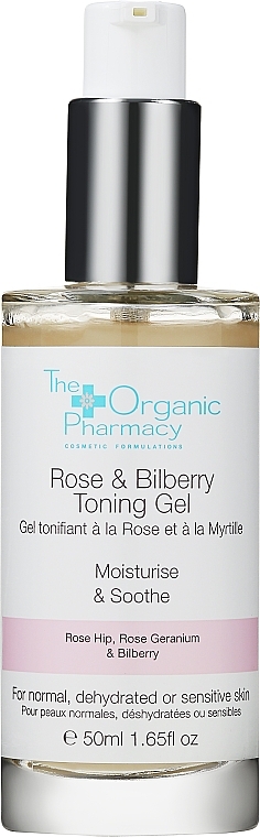 Żel tonizujący do skóry odwodnionej i wrażliwej - The Organic Pharmacy Rose & Bilberry Toning Gel — Zdjęcie N2