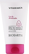 Mleczko do mycia twarzy - Bioearth Vitaminica Vit E + Avocado Milky Face Cleanser — Zdjęcie N1