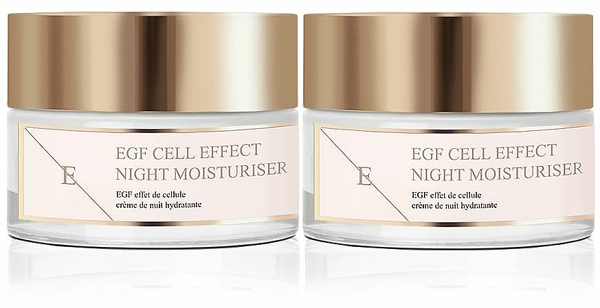 Zestaw - Eclat Skin London EGF Cell Effect Night Moisturiser Set (f/cr/2x50ml) — Zdjęcie N1