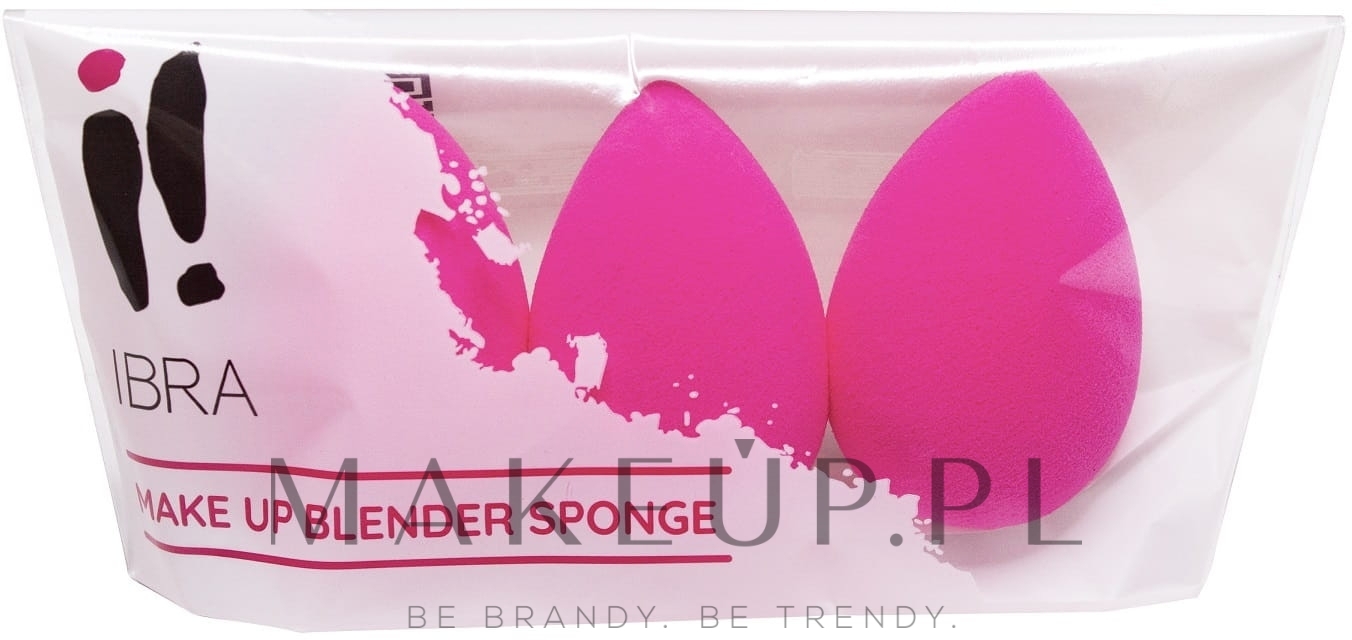 Zestaw gąbek do makijażu, 3 szt., różowe - Ibra Make Up Blender Sponge Pink — Zdjęcie 3 szt.