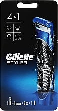 Zestaw - Gillette Fusion ProGlide Styler (trimmer + cartridge + cap x 3) — Zdjęcie N2