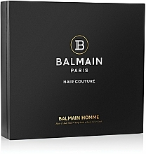 Zestaw - Balmain Paris Hair Couture Signature Men's Giftset (oil 30 ml + shampoo 200 ml + scrub 100 g + brush 1 p) — Zdjęcie N1