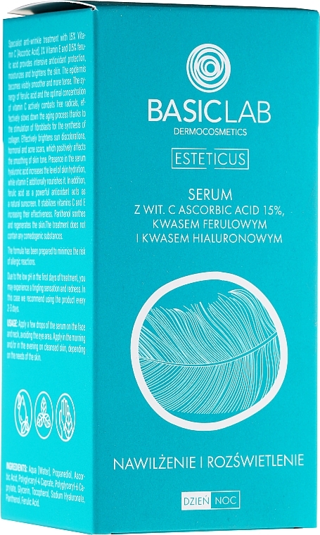 PRZECENA! Serum do twarzy z witaminą C - BasicLab Dermocosmetics Esteticus * — Zdjęcie N1