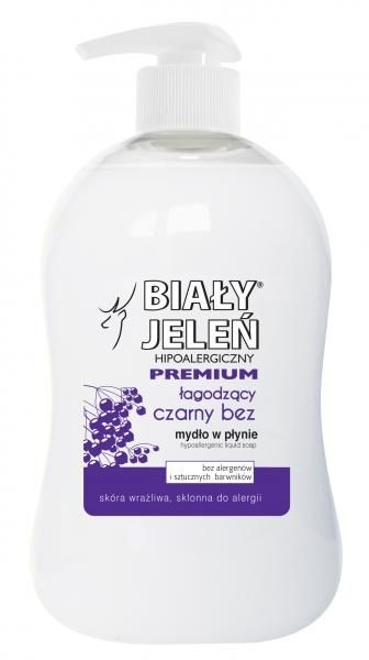 Hipoalergiczne mydło w płynie Łagodzący czarny bez - Biały Jeleń Premium