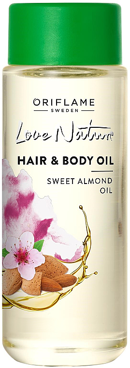Olejek migdałowy do ciała i włosów - Oriflame Love Nature  — Zdjęcie N1