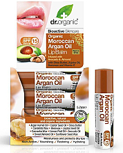 Balsam do ust z marokańskim olejkiem arganowym - Dr Organic Bioactive Skincare Moroccan Argan Oil Lip Balm SPF15 — Zdjęcie N3
