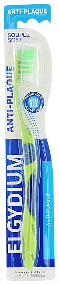 Szczoteczka do zębów, miękka, zielona - Elgydium Anti-Plaque Soft Toothbrush — Zdjęcie N1