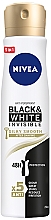 Antyperspirant w sprayu przeciw białym i żółtym plamom - Nivea Black & White Invisible Silky Smooth Antyperspirant Spray  — Zdjęcie N2