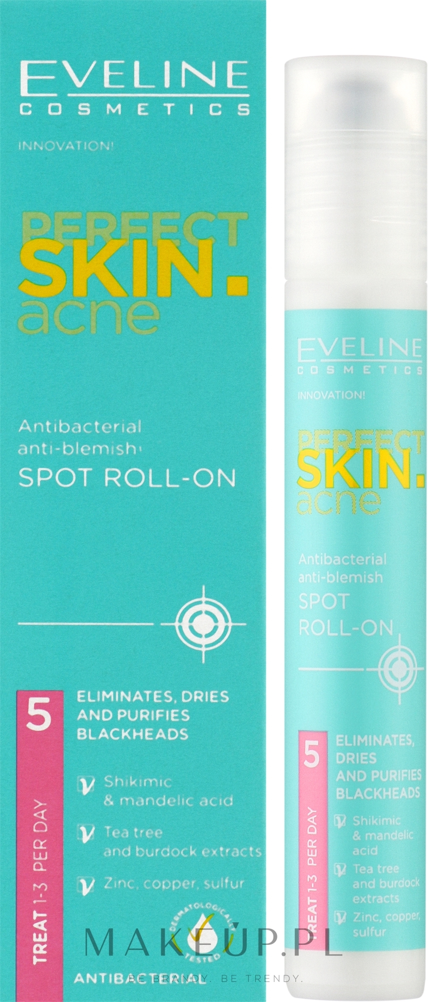 Punktowy roll-on na niedoskonałości - Eveline Cosmetics Perfect Skin.acne — Zdjęcie 15 ml