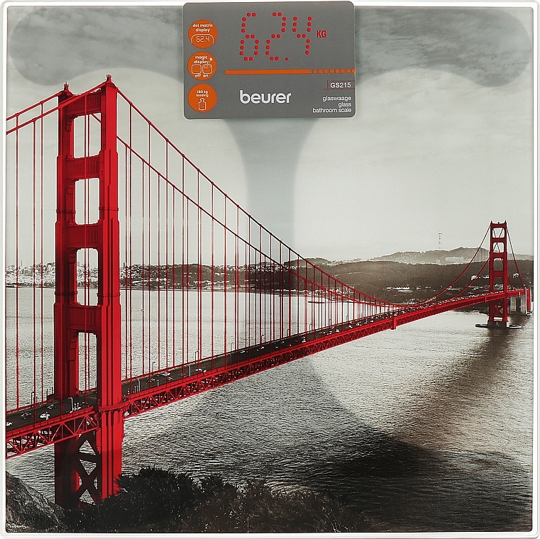 Cyfrowa waga szklana San Francisco - Beurer GS 215 San Francisco Simple Digital Glass Scale — Zdjęcie N1