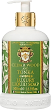 Naturalne mydło w płynie Cedr i Bób Tonka - Saponificio Artigianale Fiorentino Cedar Wood And Tonka Luxury Liquid Soap — Zdjęcie N1