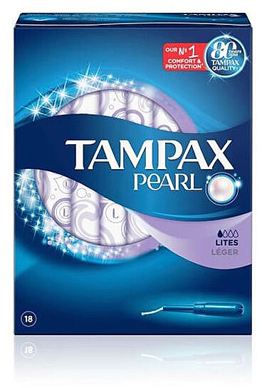 Tampony z aplikatorem, 18szt - Tampax Pearl Lites — Zdjęcie N1