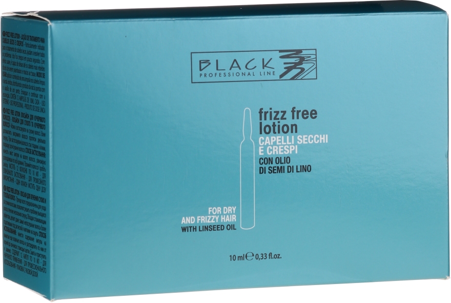 Ampułki do prostowania włosów suchych i puszących się - Black Professional Line Anti-Frizz — Zdjęcie N1