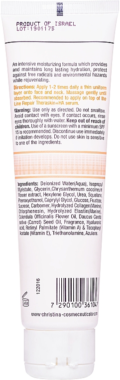 Nawilżający krem do suchej skóry - Christina Elastin Collagen Carrot Oil Moisture Cream — Zdjęcie N4
