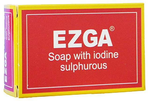 Naturalne mydło siarkowe w kostce - Ezga Soap with Iodine Sulpfurous — Zdjęcie N1