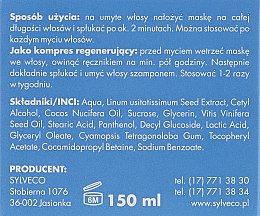 Lniana maska do włosów Len zwyczajny i olej kokosowy - Sylveco Hypoallergic — Zdjęcie N3