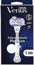 Maszynka do golenia z 1 wymiennym wkładem - Gillette Venus Deluxe Smooth Platinum — Zdjęcie N1