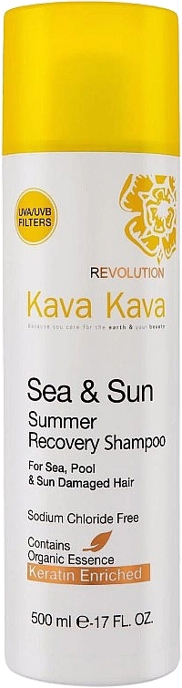 Odbudowujący szampon do włosów zniszczonych morzem, basenem i słońcem - Kava Kava Sea & Sun Summer Recovery Shampoo — Zdjęcie N1