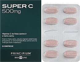 Suplement diety Super Witamina C - BiosLine Principium Super C 500 — Zdjęcie N2
