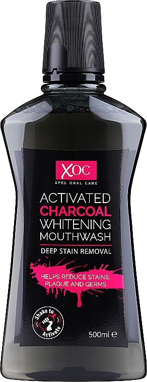 Wybielający płyn do płukania jamy ustnej z aktywnym węglem - Xoc Activated Charcoal Whitening Mouthwash