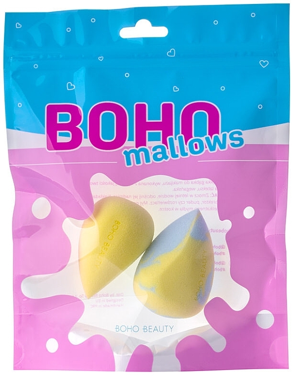 Zestaw gąbek do makijażu - Boho Beauty Bohomallows Lemon Sugar + Lemon Cut (sponge/2pcs) — Zdjęcie N1