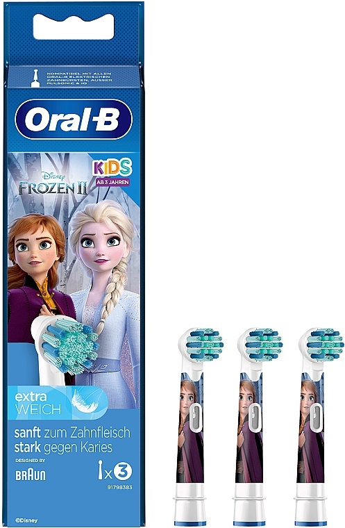 Wymienna końcówka do szczoteczki do zębów, 3 szt. - Oral-B Kids Frozen II — Zdjęcie N1