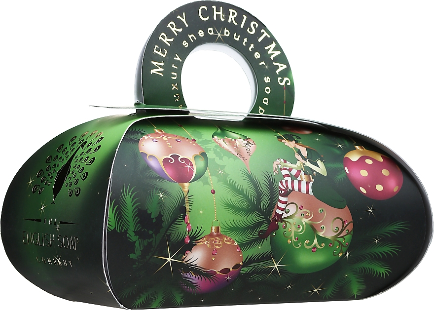 Świąteczne mydło w pudełku prezentowym - The English Soap Company Merry Christmas Luxury Shea Butter Soap — Zdjęcie N1